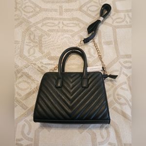 Windsorstore black crossbody/hand bag black purse, NWT, gold hardware